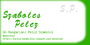szabolcs pelcz business card